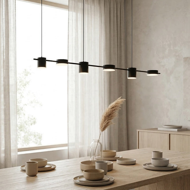 Rosalina | Metal Linear Multi-Head Pendant Light
