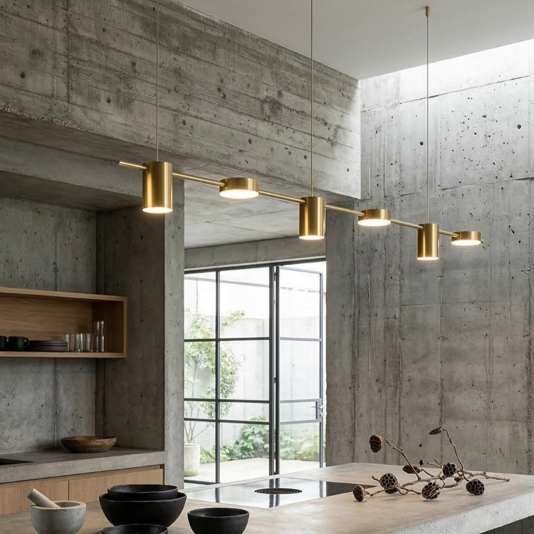 Rosalina | Metal Linear Multi-Head Pendant Light
