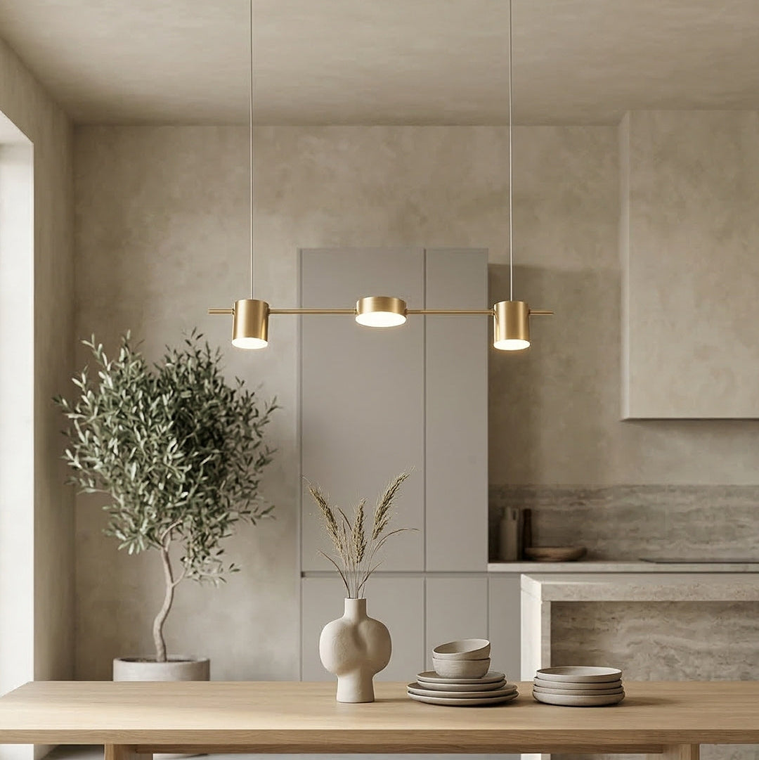 Rosalina | Metal Linear Multi-Head Pendant Light