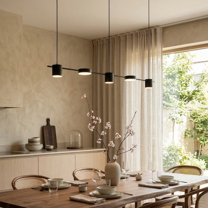 Rosalina | Metal Linear Multi-Head Pendant Light