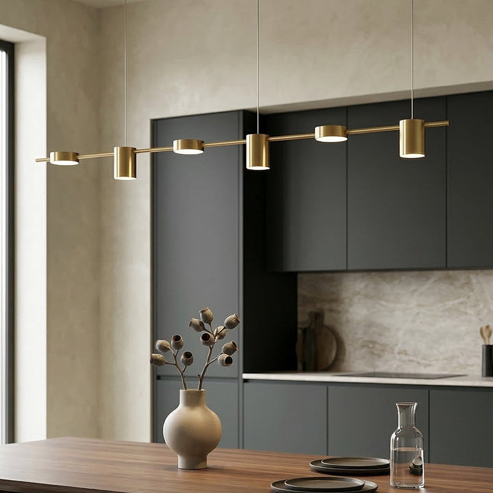 Rosalina | Metal Linear Multi-Head Pendant Light