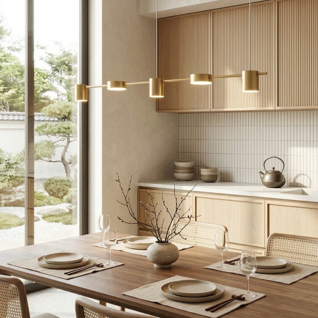 Rosalina | Metal Linear Multi-Head Pendant Light