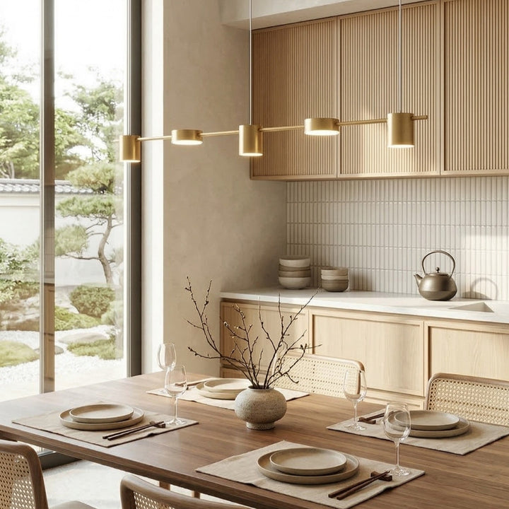 Rosalina | Metal Linear Multi-Head Pendant Light