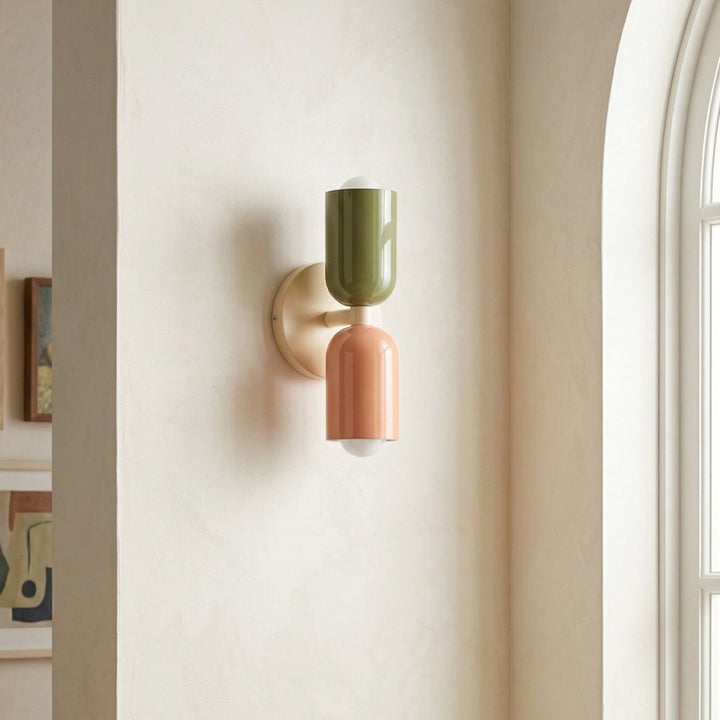 Asim | Painted Metal Dual Capsule Wall Sconce
