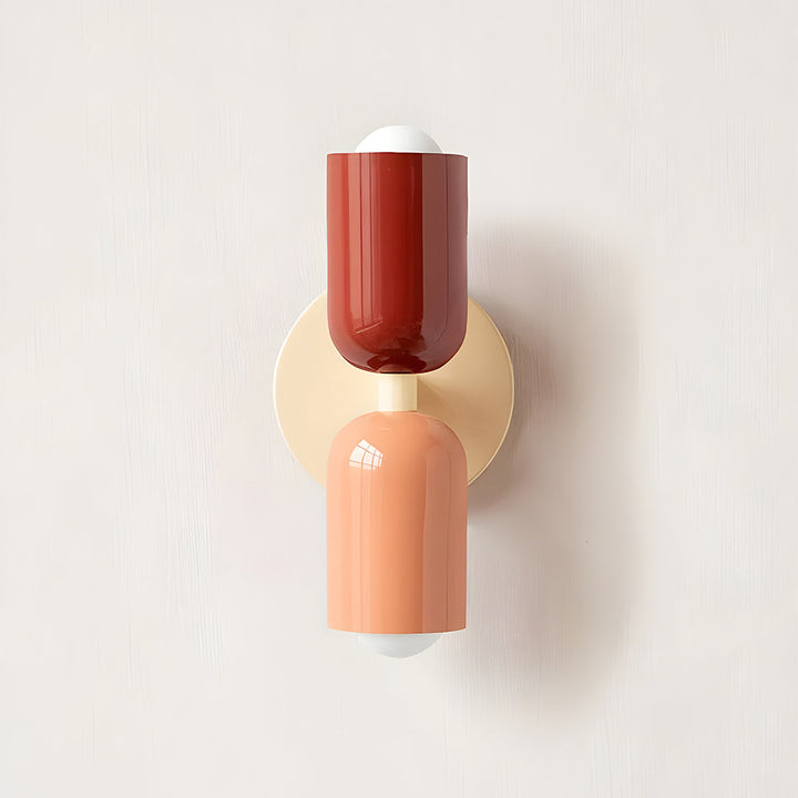 Asim | Painted Metal Dual Capsule Wall Sconce
