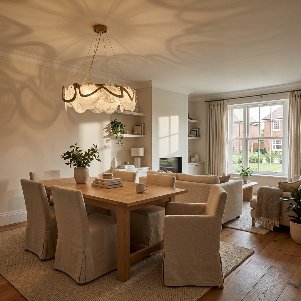 Aurora Glass Chandelier | Glass &amp; Brass Ring Chandelier