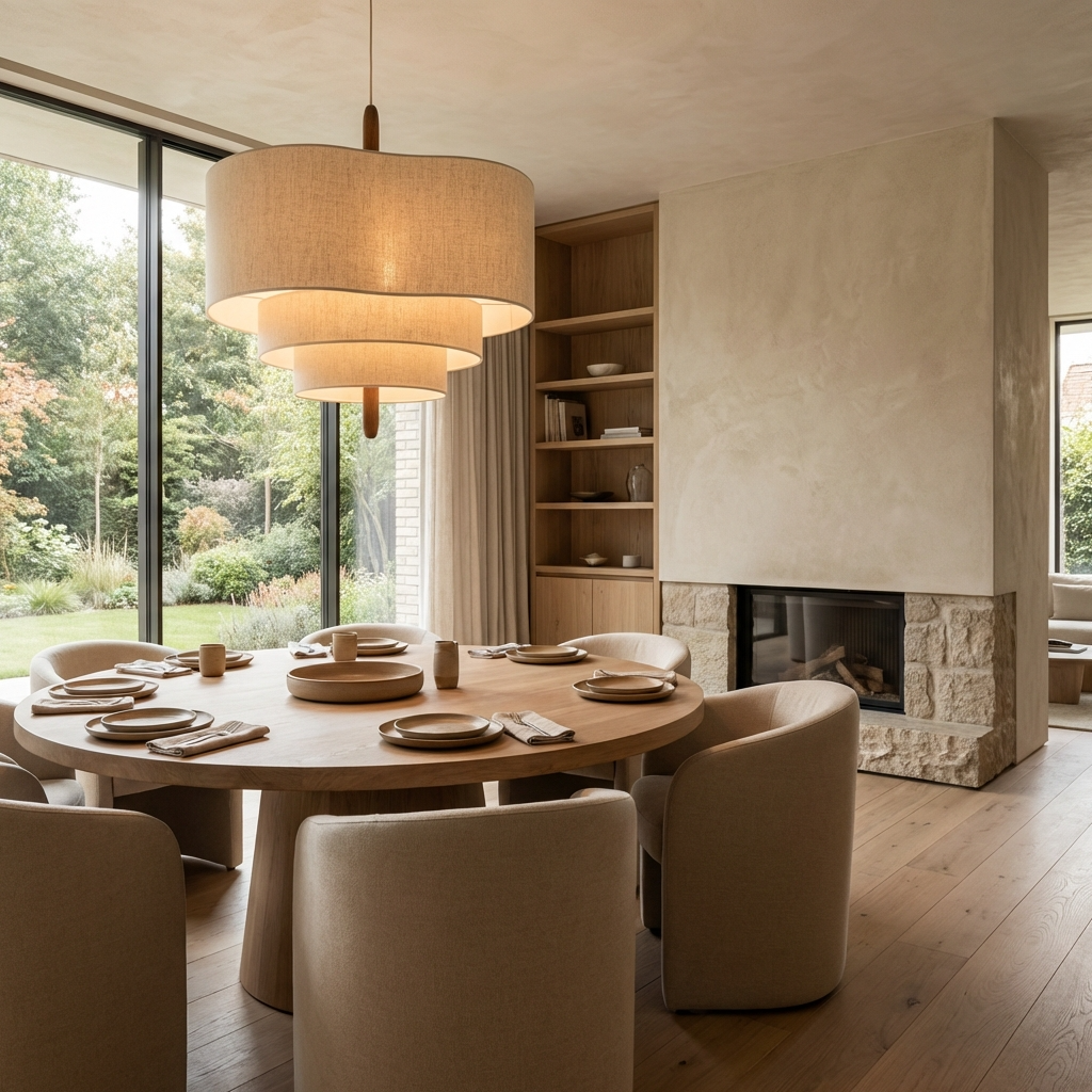 Japanese Wabi Sabi Fabric Pendant Light