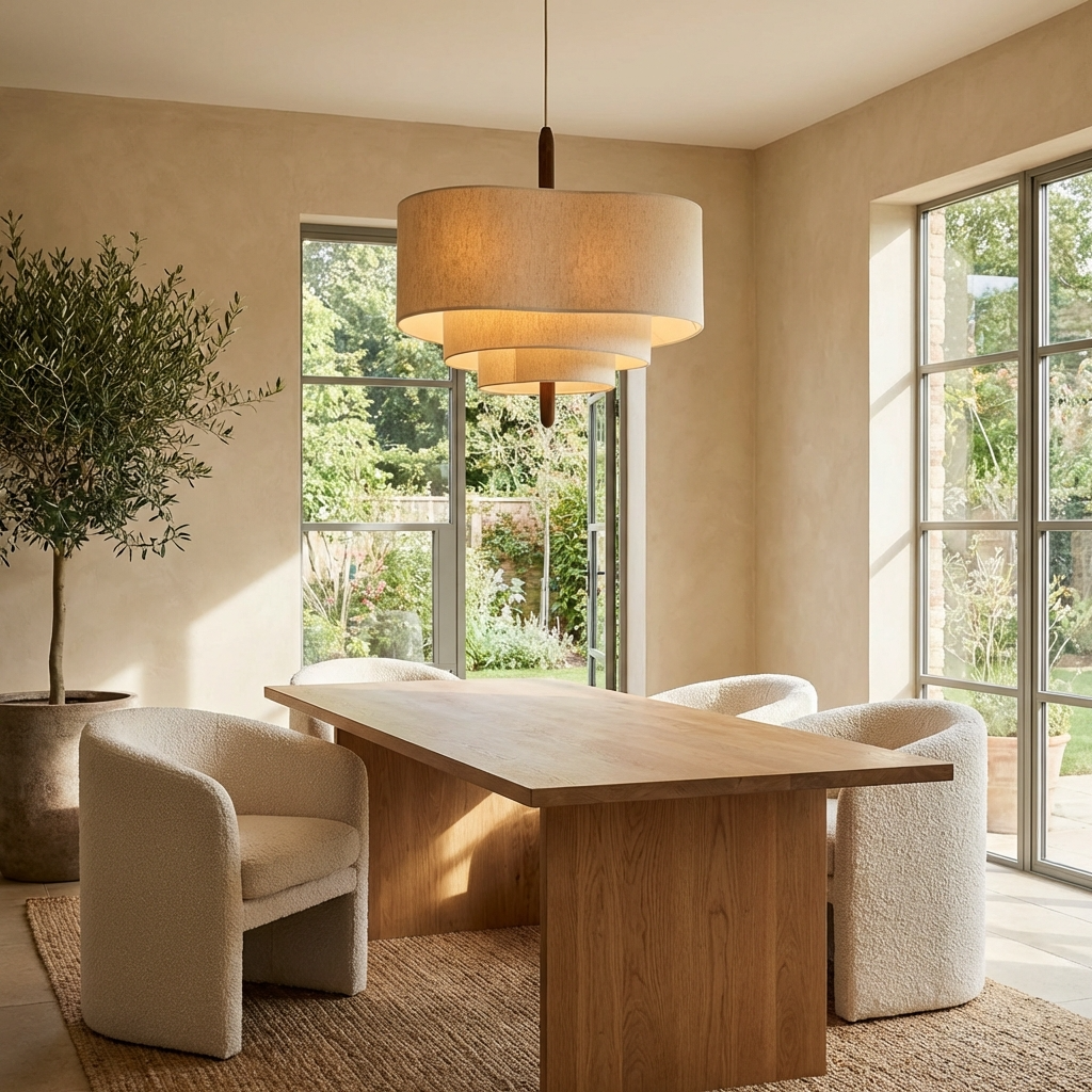 Japanese Wabi Sabi Fabric Pendant Light