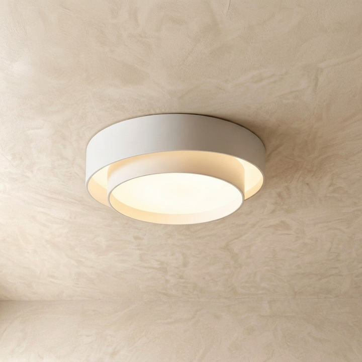 Kehä | Milk Glass Round Ceiling Light