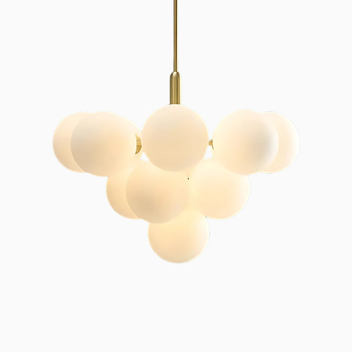Chariklia | Frosted White Glass Globe Chandelier