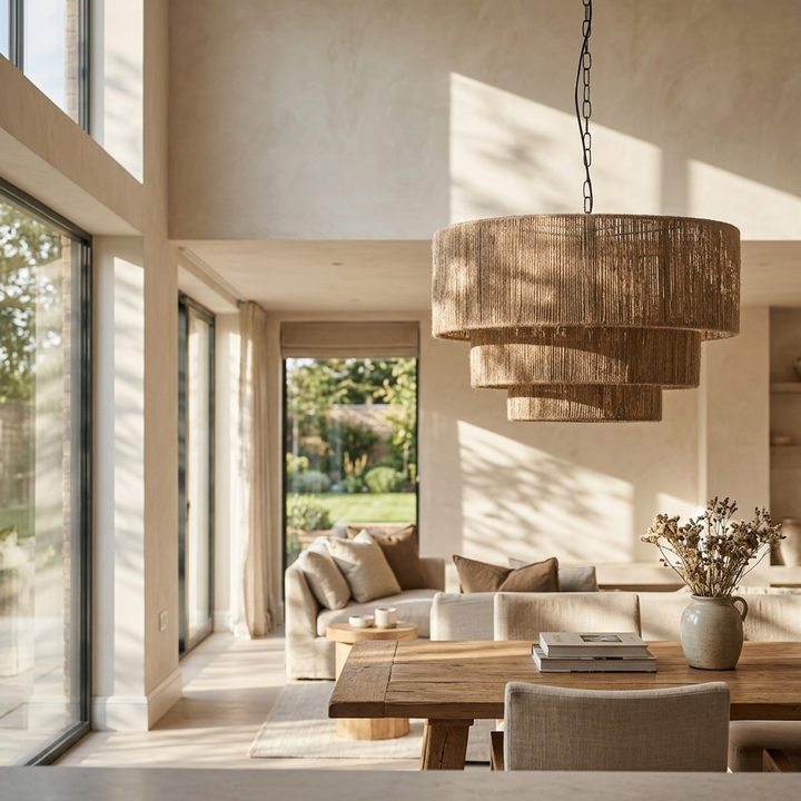Tovo | Rattan Tiered Pendant Light