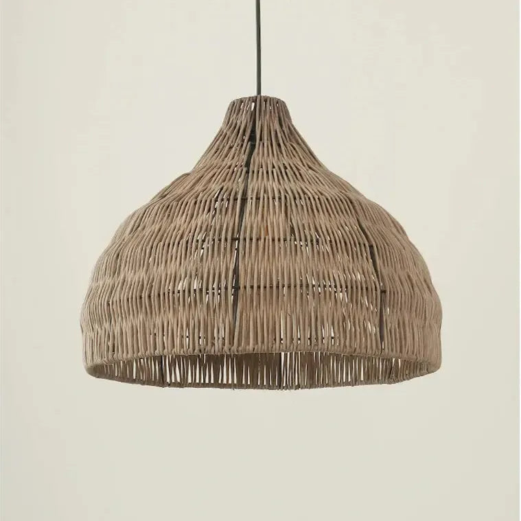 Japanese Handwoven Wicker Pendant Light