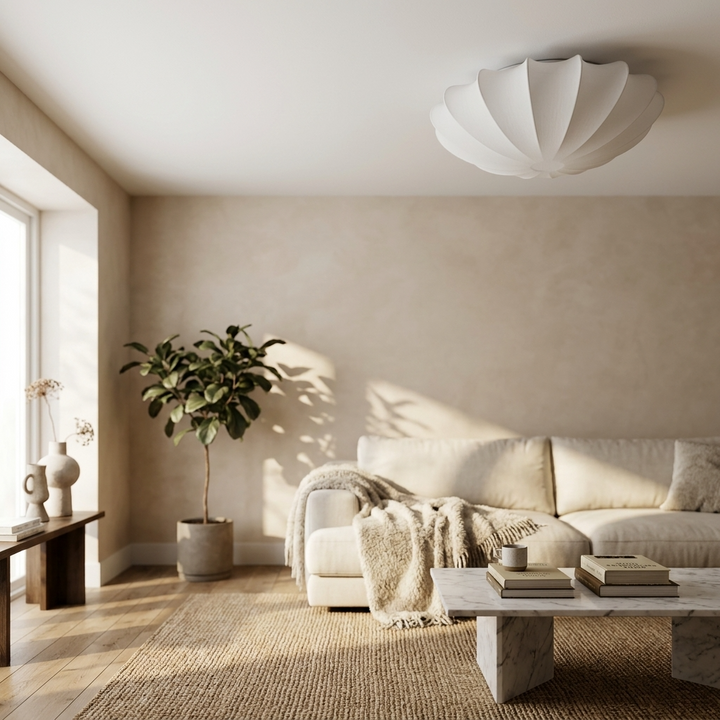 Kaishi | Fabric Flush Ceiling Light