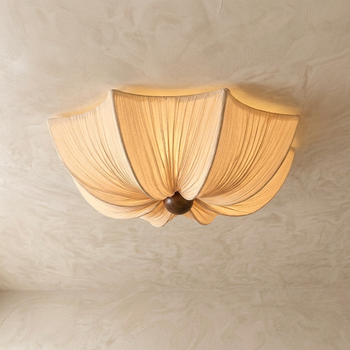 Hirari | Fabric Flush Ceiling Light