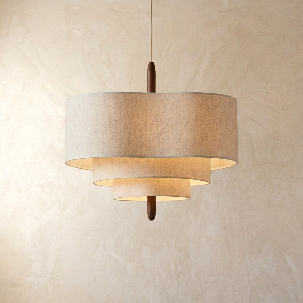 Japanese Wabi Sabi Fabric Pendant Light