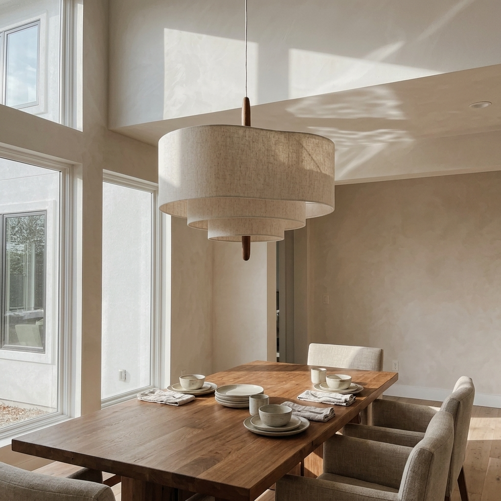Japanese Wabi Sabi Fabric Pendant Light