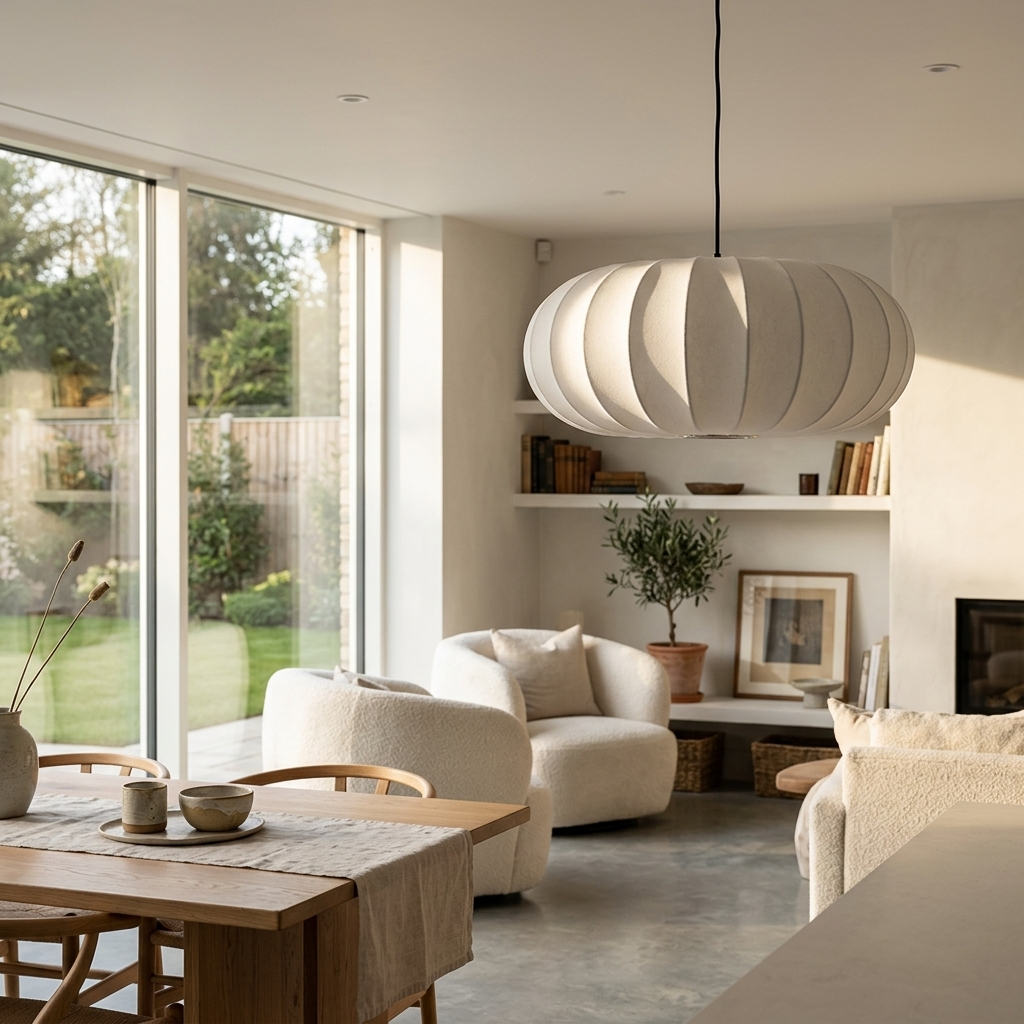 Uvlo | Fabric Oval Pendant Light