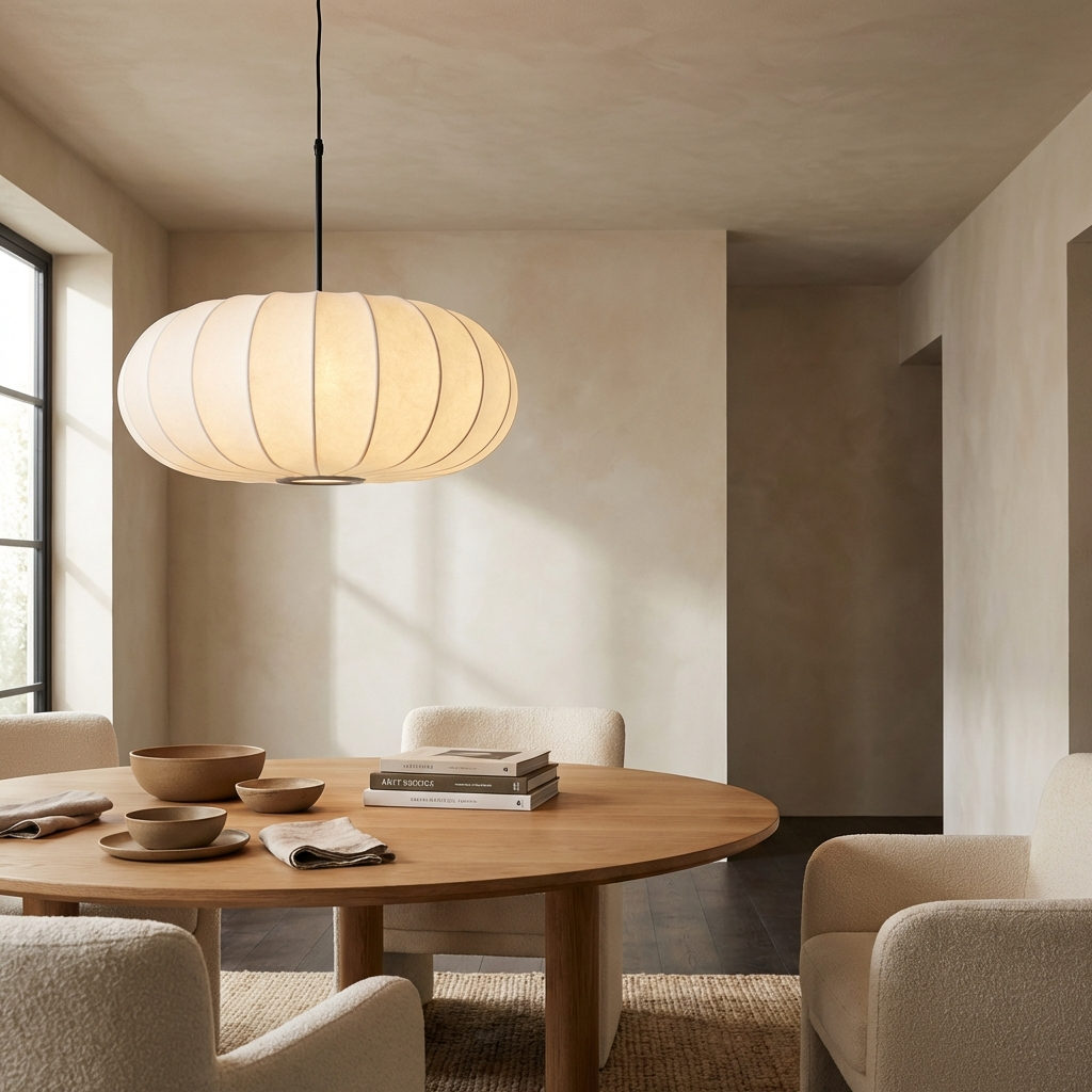 Uvlo | Fabric Oval Pendant Light