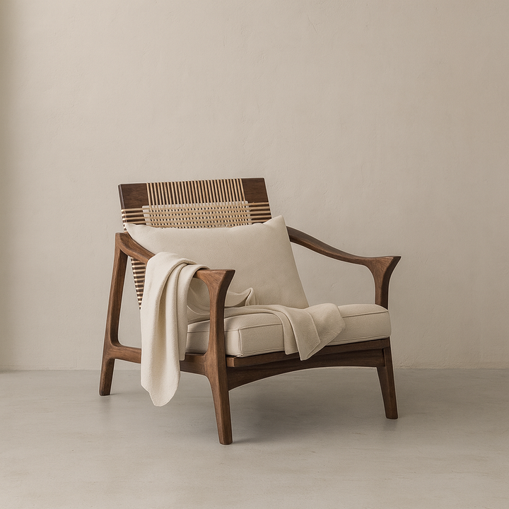 Kaede | Rattan Lounge Chair – Handwoven Detailing