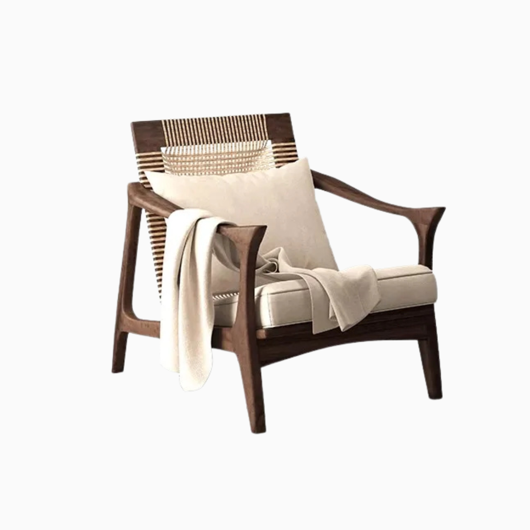 Kaede | Rattan Lounge Chair – Handwoven Detailing