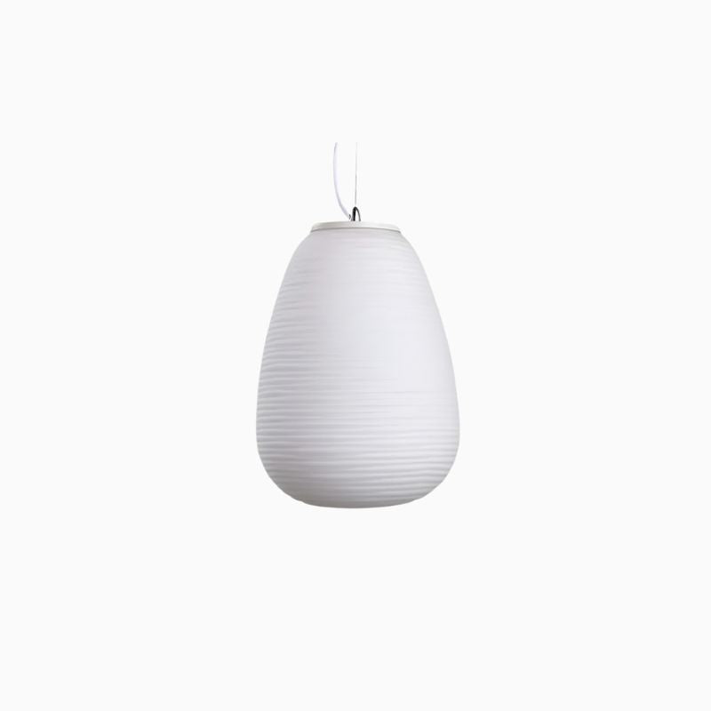 Rayo | Ribbed Milk Glass Pendant Light