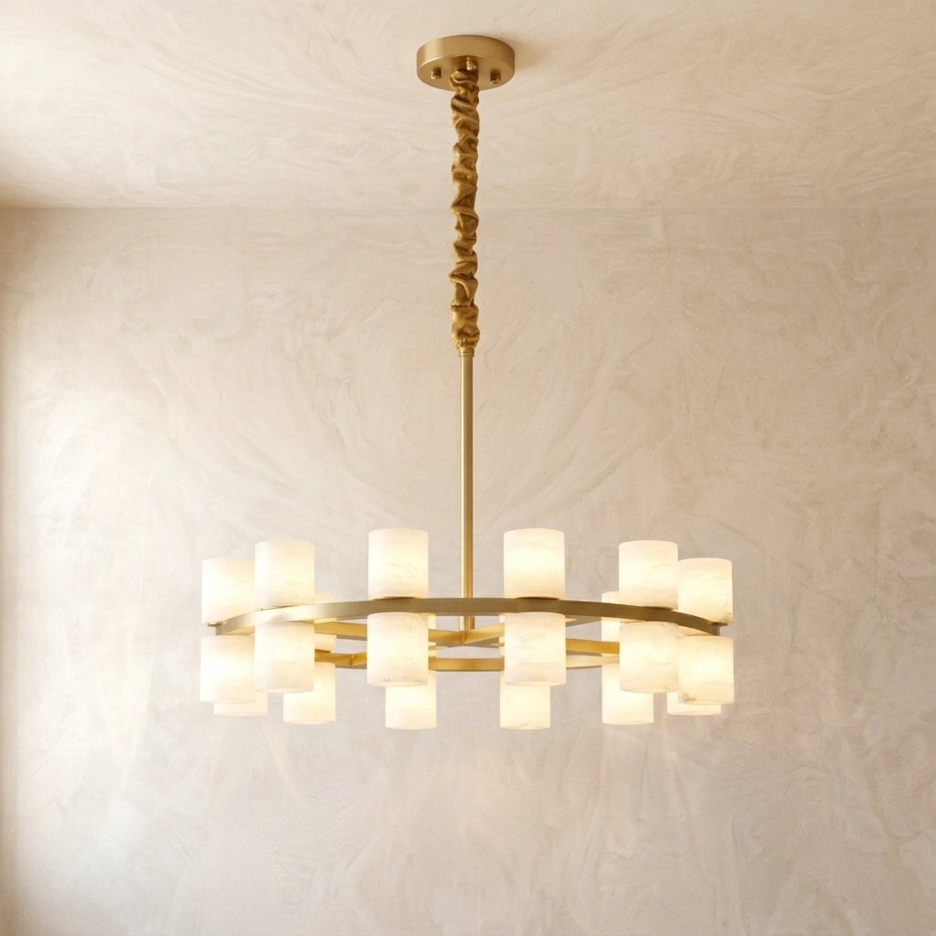 Lida | Natural Alabaster Crown Chandelier