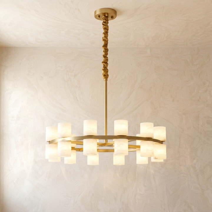 Lida | Natural Alabaster Crown Chandelier