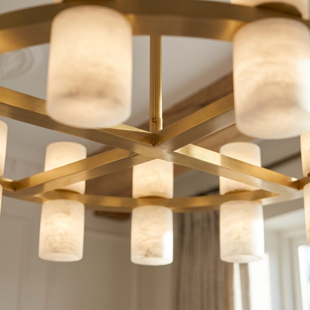 Lida | Natural Alabaster Crown Chandelier