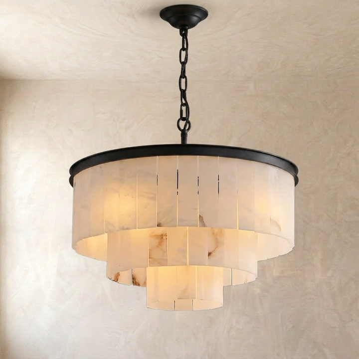 Anneli | Alabaster &amp; Brass Chandelier