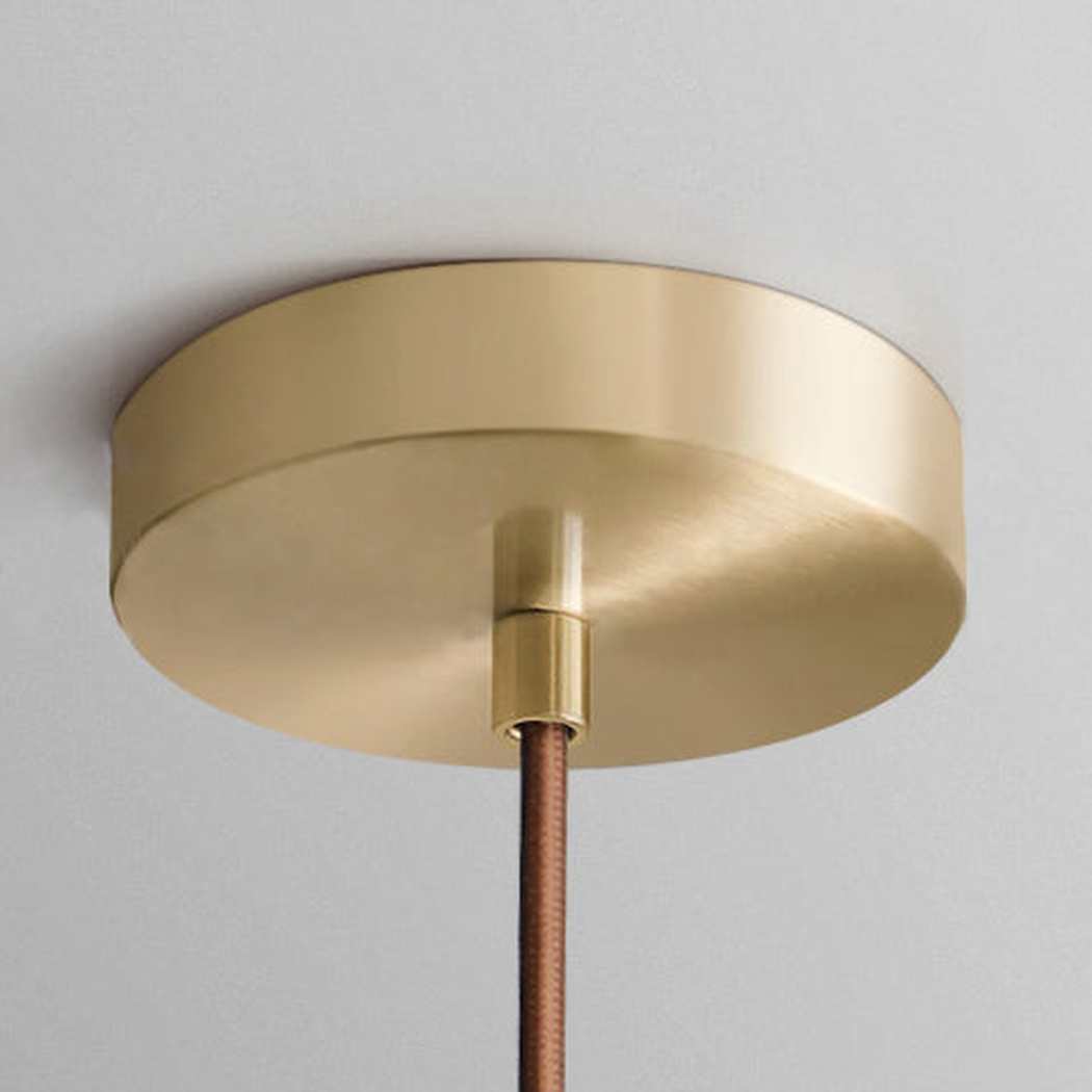 Bunn | Wood Disc and Milk Glass Pendant Light