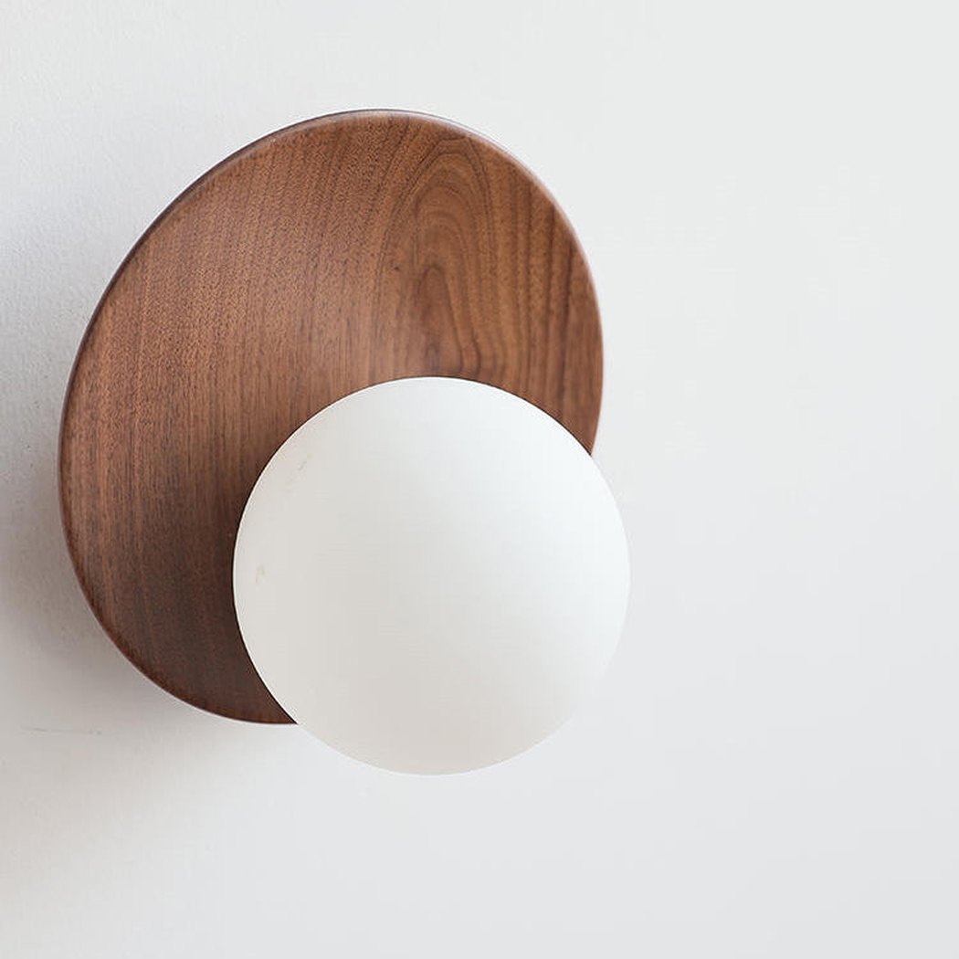 Folde | Wood Globe Wall Sconce