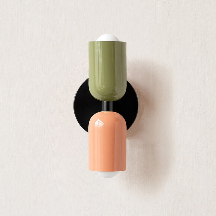 Asim | Painted Metal Dual Capsule Wall Sconce