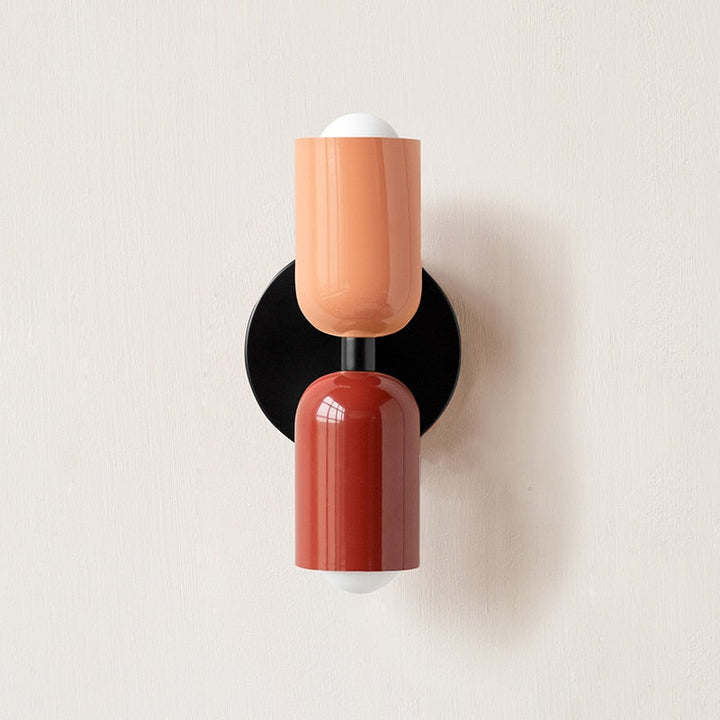 Asim | Painted Metal Dual Capsule Wall Sconce