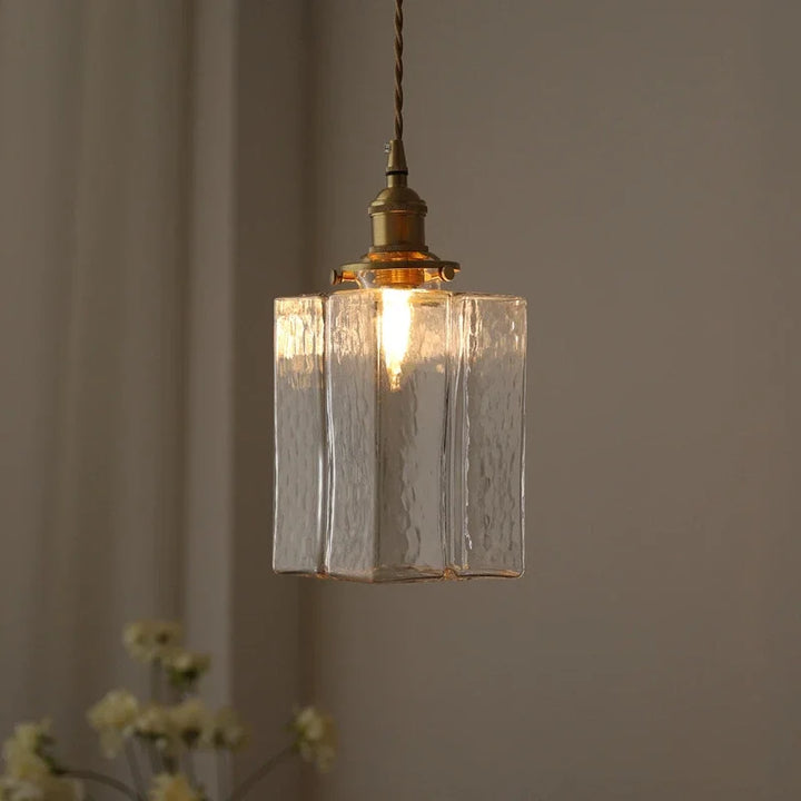 Faset | Hammered Glass Pendant Light