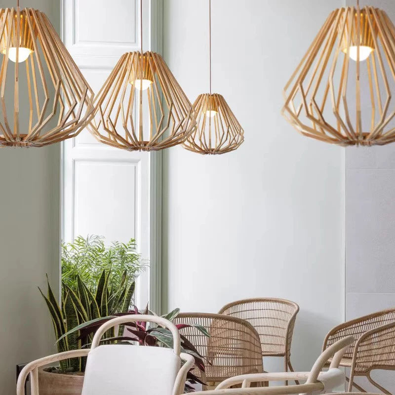 Spile | Wood Cage Pendant Light