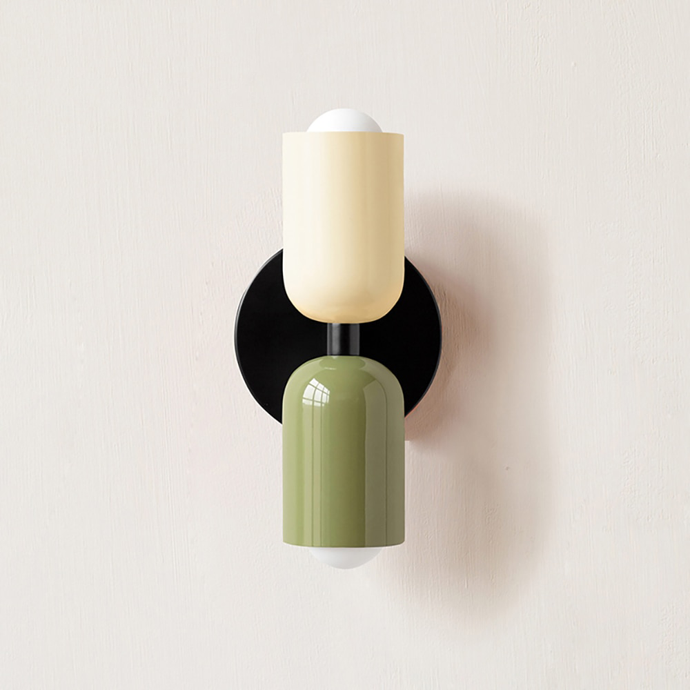 Asim | Painted Metal Dual Capsule Wall Sconce