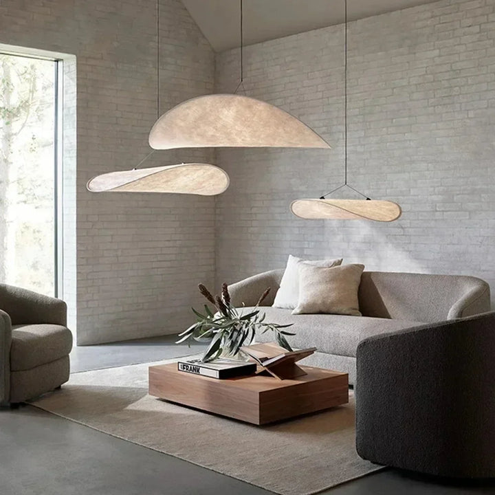 Hira | Silk Paper Wave Pendant Light