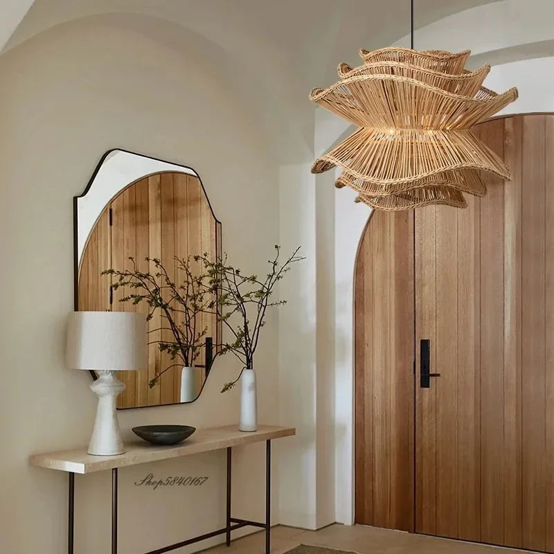Viola | Japanese Handwoven Rope Pendant Light