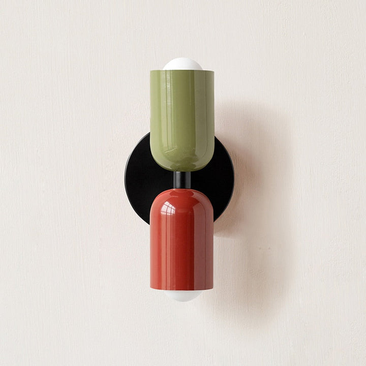 Asim | Painted Metal Dual Capsule Wall Sconce