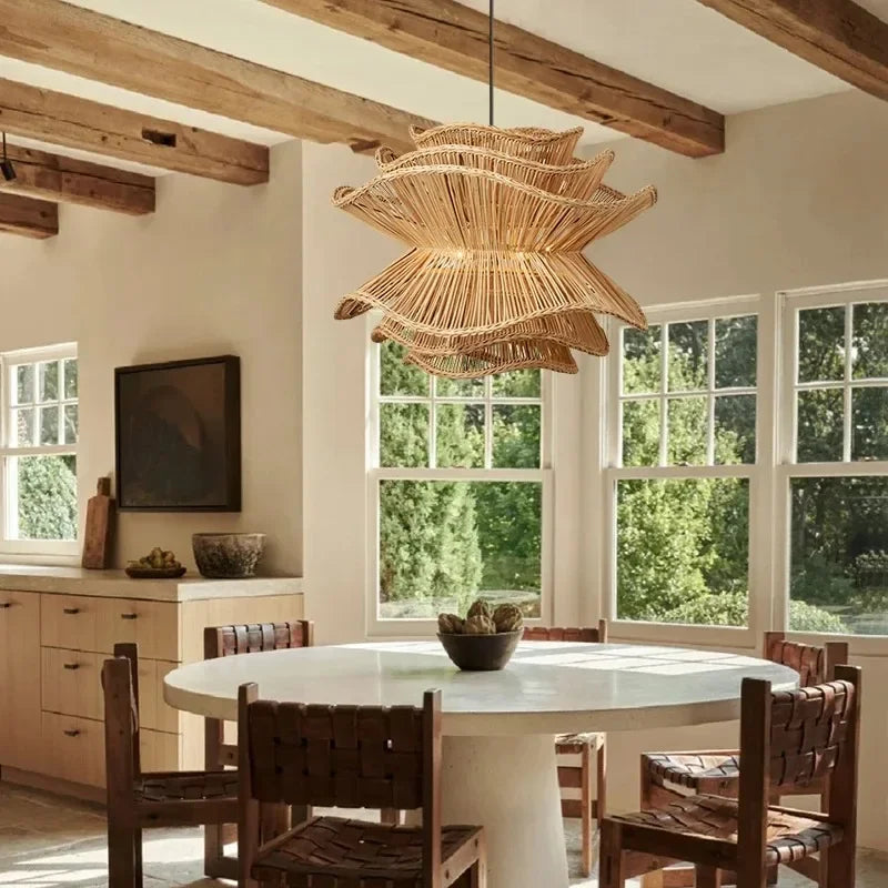 Viola | Japanese Handwoven Rope Pendant Light