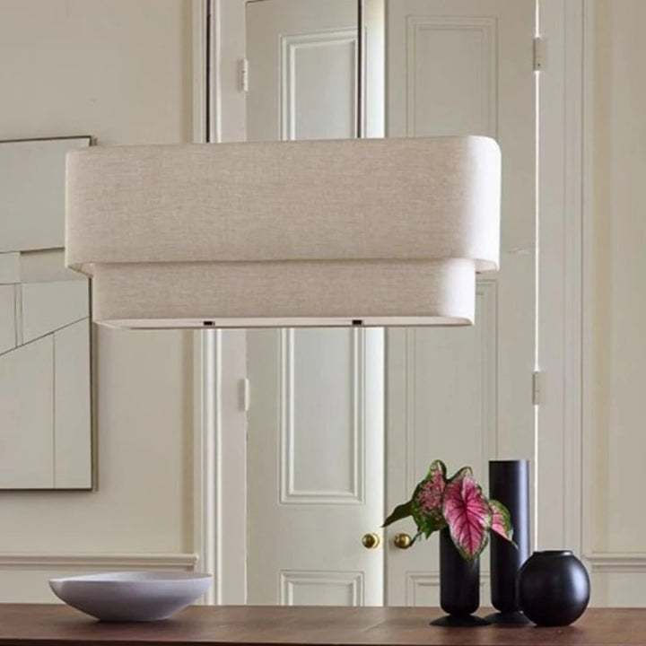 Nuno | Double-Layer Fabric Island Pendant Light