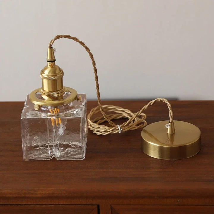 Faset | Hammered Glass Pendant Light