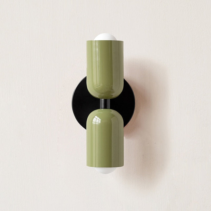 Asim | Painted Metal Dual Capsule Wall Sconce