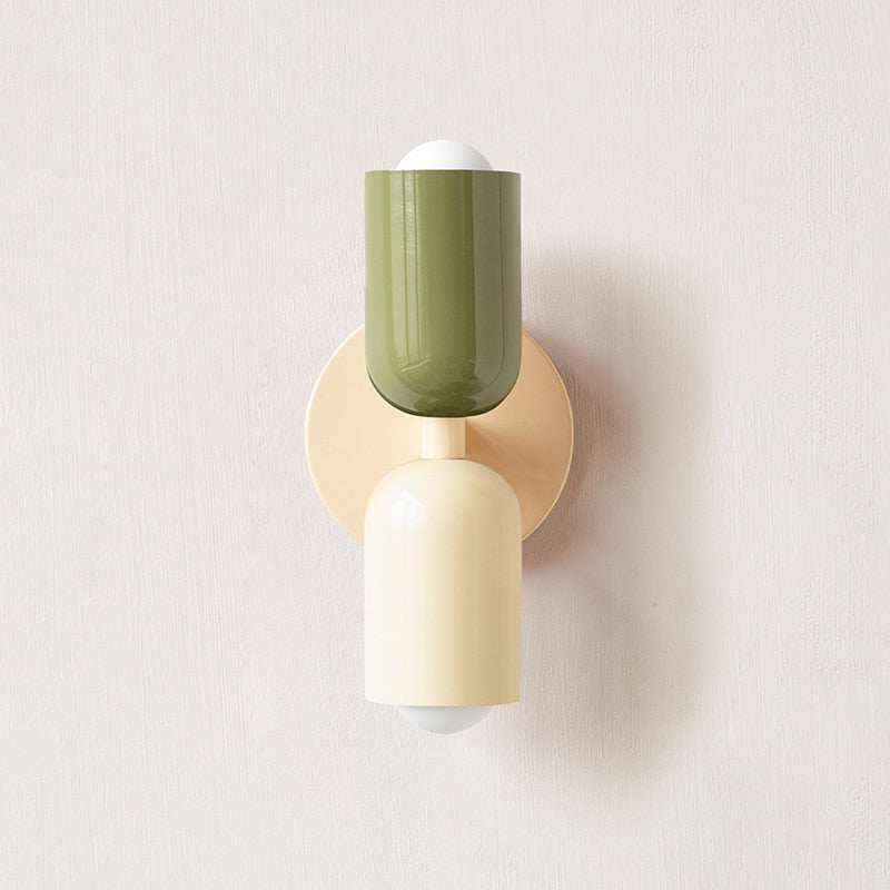 Asim | Painted Metal Dual Capsule Wall Sconce
