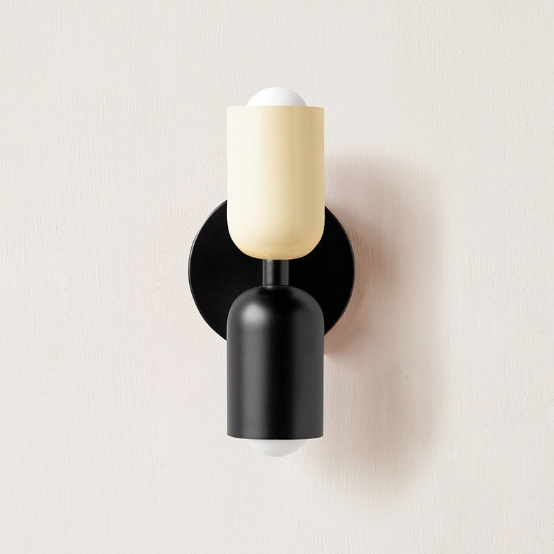 Asim | Painted Metal Dual Capsule Wall Sconce