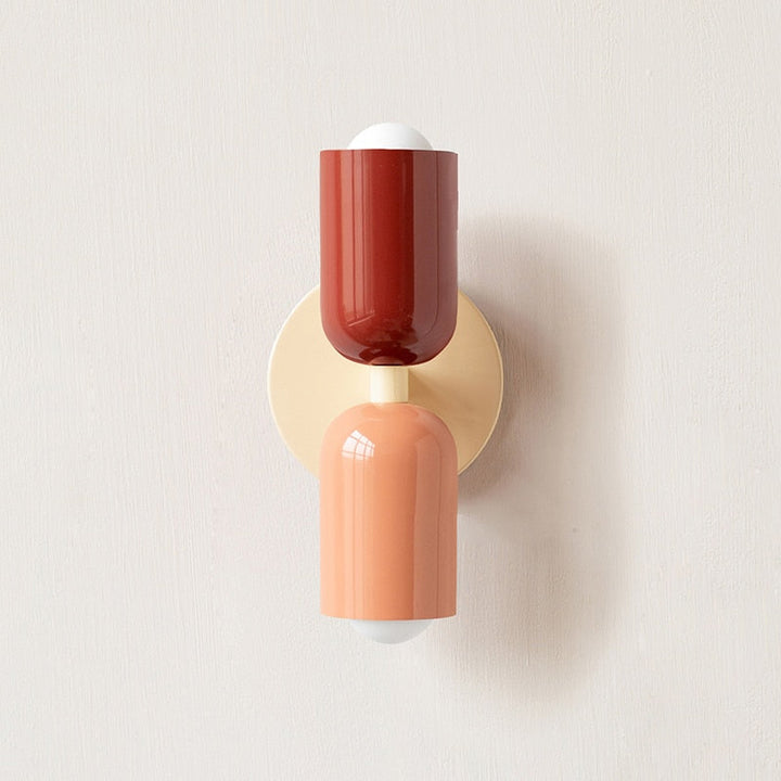 Asim | Painted Metal Dual Capsule Wall Sconce