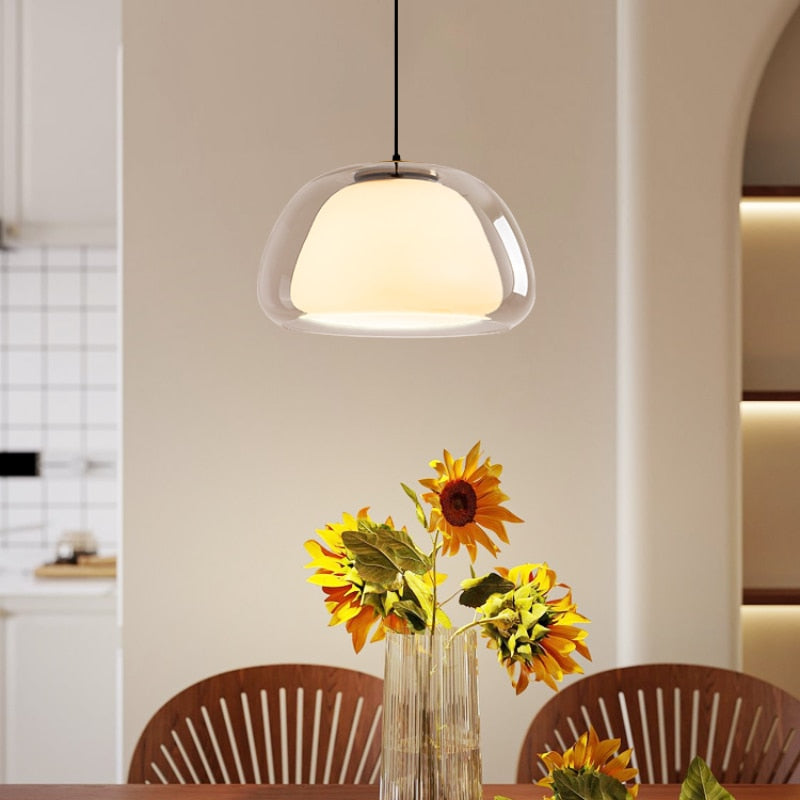 Nuva | Double-Layer Glass Pendant Light