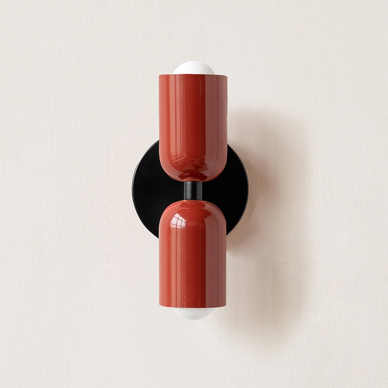 Asim | Painted Metal Dual Capsule Wall Sconce