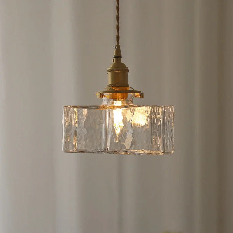 Faset | Hammered Glass Pendant Light