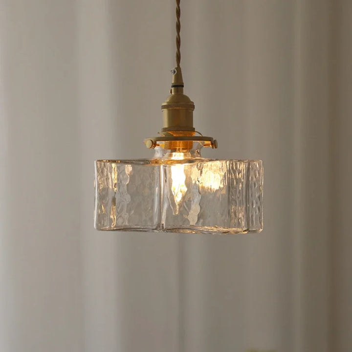 Faset | Hammered Glass Pendant Light